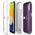 thumbnail image 5 of NIFFPD Samsung Galaxy A03 Case with Screen Protector Full-Body Shockproof Phone Case for Galaxy A03 Purple&White, 5 of 6