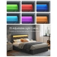 thumbnail image 2 of VASAGLE Cadre de Lit LED Taille Complète avec Tête de Lit et 4 Tiroirs, 1 Port USB et 1 Port Type C, Gris Foncé, Adulte, 2 of 6