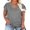Gray, variant on Langwyqu Womens Plus Size T Shirts Casual Loose Solid Color Tee