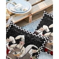 thumbnail image 3 of Outdoor Throw Pillow Cover Abstract Chef Retro Flower Texture Waterproof Cushion Covers 2 Pack Black and White Lattice Pillow Cases Home Decoration for Patio Garden Couch Sofa, 3 of 7