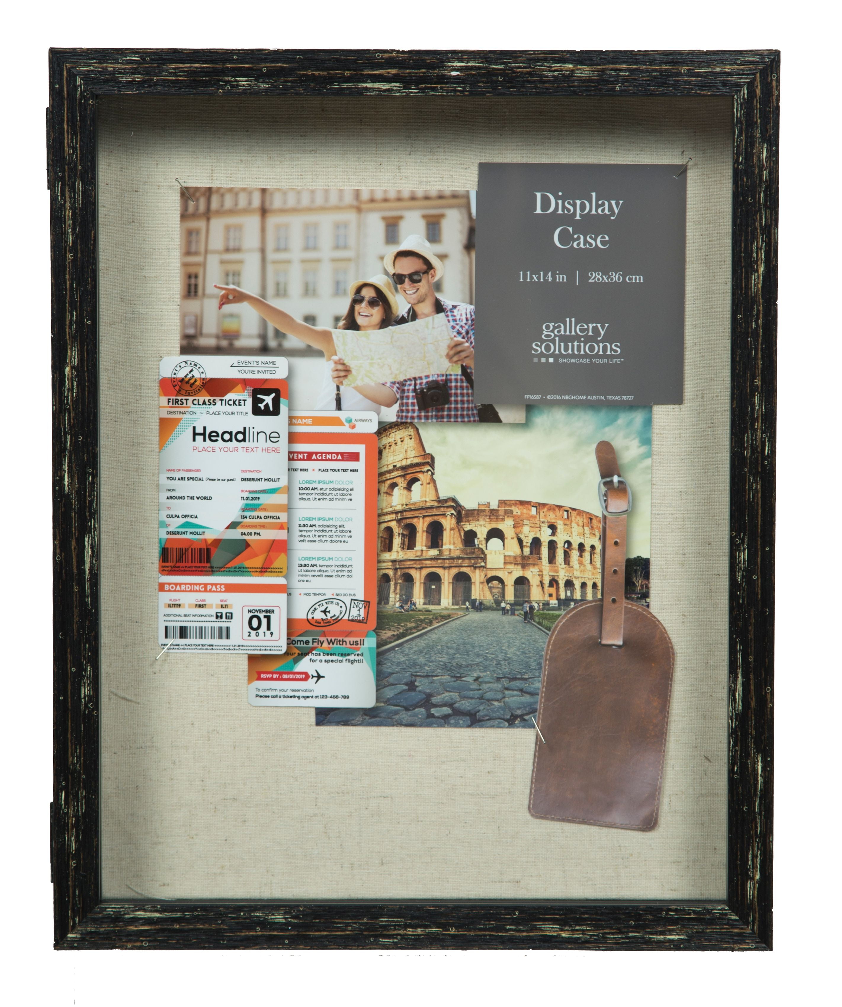 Shadowbox Gallery Wood Frame Black With Black Backing Various Sizes