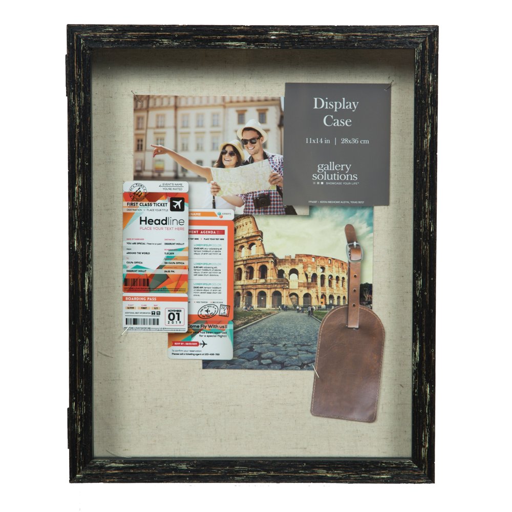 12X15 BLACK DISTRESSED SHADOW BOX