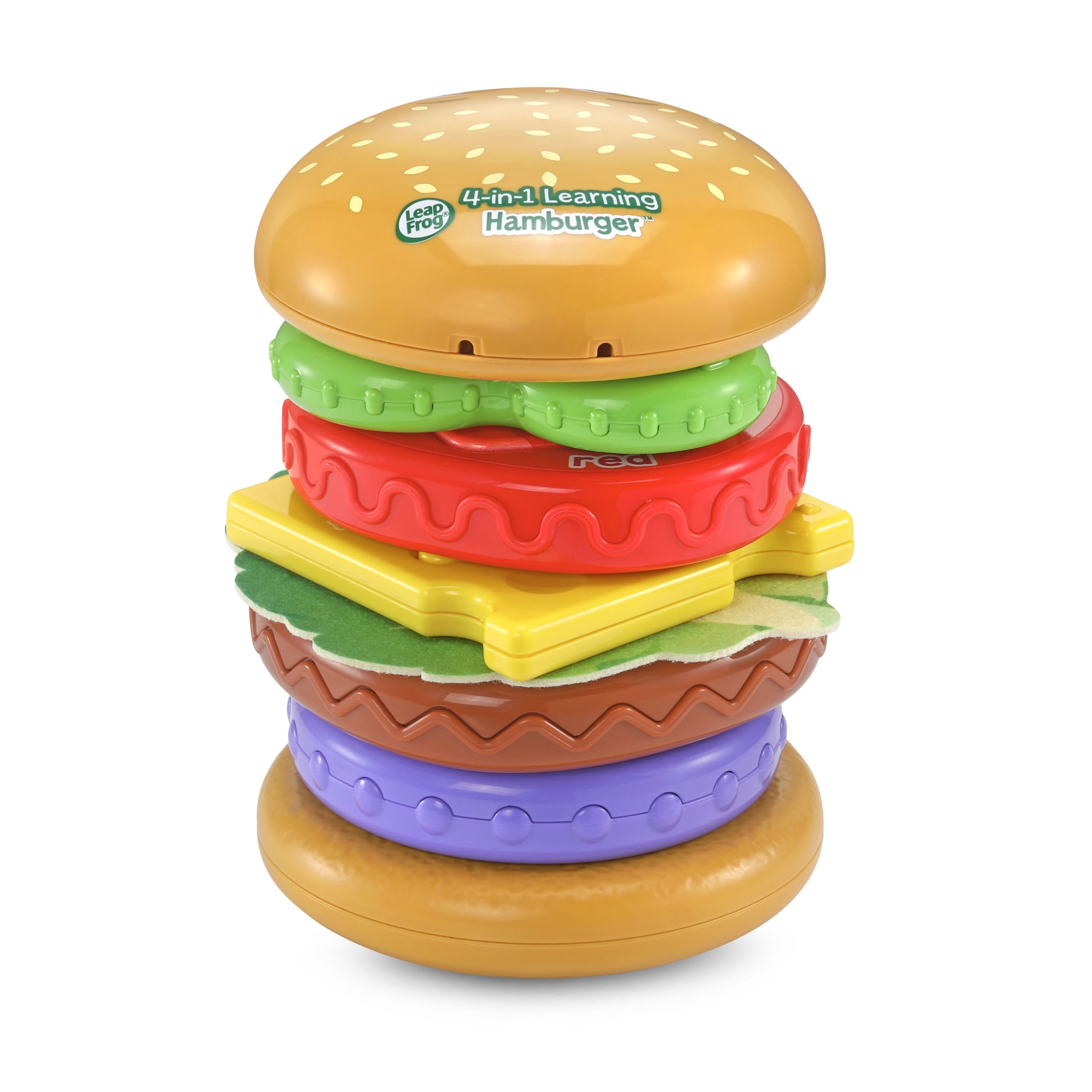 LeapFrog 4-in-1 Learning Hamburger Plastic & fabric Plastic, Fabric with Accessories, Baby and Toddler Toys
