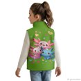 thumbnail image 4 of CHAQLIN With Pockets Kid Outerwear Vest for Casual Winter, Polyester Lightweight Sleeveless Fleece Jacket, Polka dots Salamander, 4 of 6