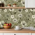 thumbnail image 5 of Peel and Stick Wallpaper Contact Paper Sage Green Floral Boho Vintage French Country Victorian Flowers Leaves Self Adhesive and Removable 23.6in x 118in, 5 of 8