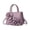 Purple, variant on Faraee Small Purse and Handbag for Women Flower Leather Ladies Top Handle Satchel 2026 Fashion Shoulder Crossbody Tote Bags Black