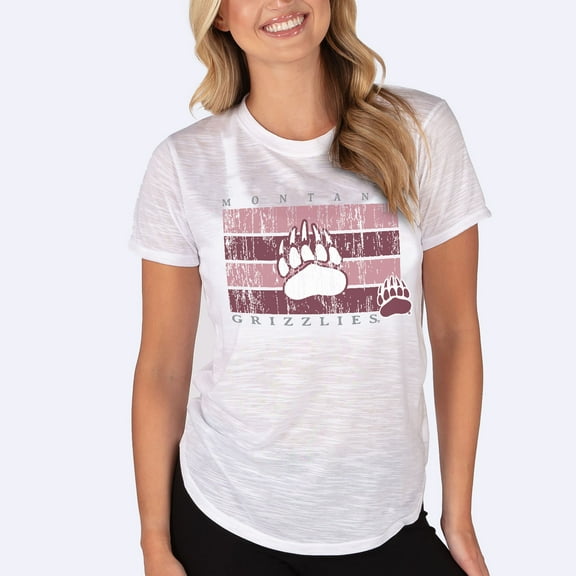 Women's Concepts Sport White Montana Grizzlies Infuse Lightweight Slub Knit Top