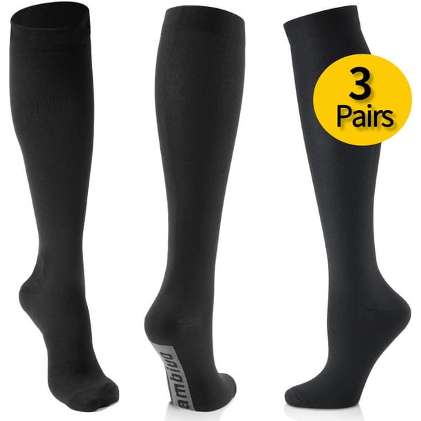 Cambivo Compression Socks for Women and Men 3 Pairs, 20-30mmHg Knee ...