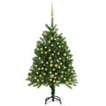 thumbnail image 1 of vidaXL Artificial Pre-lit Christmas Tree with Ball Set 120 cm Green, 1 of 5