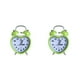 thumbnail image 3 of Reloj despertador con forma de corazón Matsuzay con luz nocturna silenciosa Relojes digitales para niños Verde 2Conjunto, 3 of 6