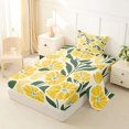 thumbnail image 2 of jejeloiu Sunny Floral Twin Sheets For Girls,Bright Print Bedding,Yellow Cream,3pcs,1 Fitted Sheet and 1 Pillowcase, 2 of 6
