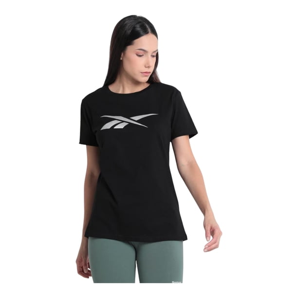 Playera Reebok Basic Athlete Tee Para Mujer Color Negro Modelo TS0106