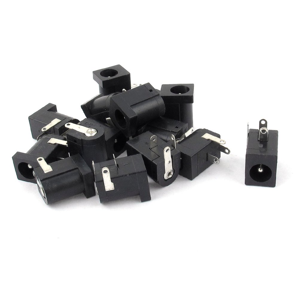 15Pcs DC Power Jack Socket 2.1mm x 5.5mm Type PCB Mount DC005