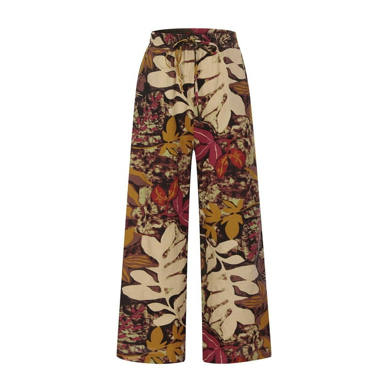 Floral Print Long Trousers