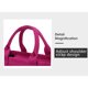 thumbnail image 3 of Bolso De Mano De Lona Para Mujer, Cierre De Cremallera Vintage, Grande, 3 of 7