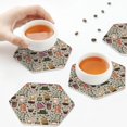 thumbnail image 6 of Bingfone Vintage Coffee pots cup Leather Drinks Coasters with Set of 6,Suitable for Home Kitchen,Coffee Cup Coasters Home Gift, 6 of 7