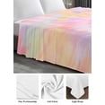 thumbnail image 5 of Queen Size Flat Sheet Only, Rainbow Color Soft Brushed Microfiber Bed Sheets, Fantasy Colorful Ombre Swirl Hotel Quality Breathable Bedding Top Sheet, Easy Care, 90"x102", 5 of 9