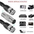 thumbnail image 3 of Paquete de 20 BNC hembra a BNC hembra adaptador de cámara de seguridad CCTV acoplador conector extensor recto dispositivos compatibles, 3 of 5