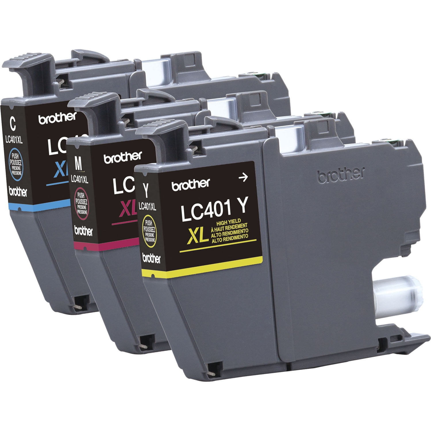 Brother Genuine LC401 Standard Yield 3-Pack Color Printer Ink Cartridges, Cyan, Magenta and Yellow