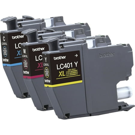 Brother - LC401 3PK Standard Yield 3-Pack Color Ink Cartridges - Cyan/Magenta/Yellow