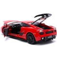 thumbnail image 4 of Lamborghini Gallardo Superleggera Red with Black Stripes "Hyper-Spec" Series 1/24 Diecast Model Car by Jada, 4 of 5