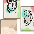thumbnail image 4 of IDEA4WALL 3 Piece Framed Canvas Wall Art for Living Room, Bedroom Mattis and Brutalist Canvas Prints for Modern Home Decoration Ready to Hang, 4 of 5