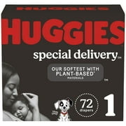 Huggies Special Delivery Hypoallergenic Baby Diapers, Fragrance Free, Size 1, 72 Ct