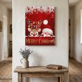 thumbnail image 3 of Canvas Wall Art, Red Christmas Framed Canvas Prints for Living Room Bedroom, Santa Claus Deer Snowflake Pine Branches Ball Gallery Wrapped Wall Decor for Home Office, Gifts, 12"x16" Ship Next Day, 3 of 9