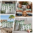 thumbnail image 5 of Spring Green Leaves Outdoor Waterproof Pillow Covers, Watercolor Botanical Eucalyptus Vine Decorative Rectangle Throw Pillowcase Sofa Cushion Sham for Patio/Couch/Chair, 20"x12" 2 Pack, 5 of 8