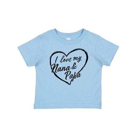 

Inktastic I Love My Nana and Papa in Black Chalk Heart Boys or Girls Baby T-Shirt