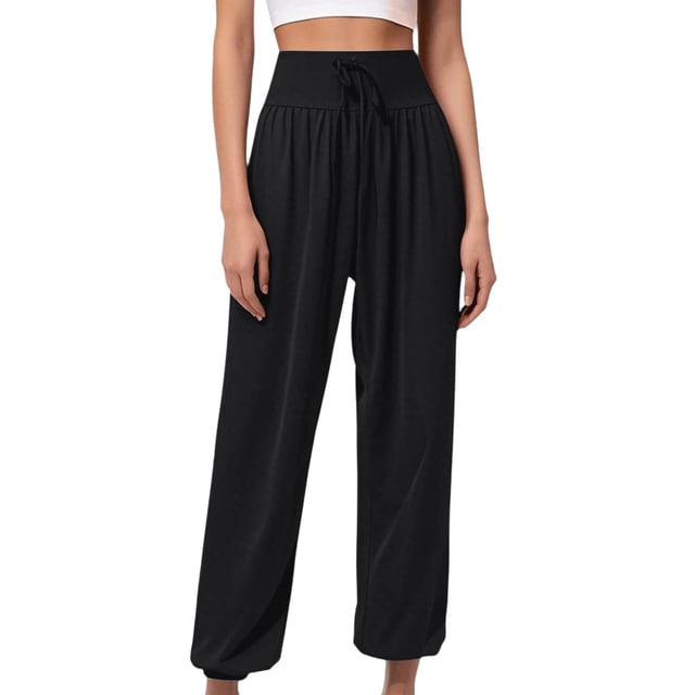 Vaqueros cargo de cintura media para mujer: pantalones vaqueros elásticos de pierna ancha con bolsillos, tallas pequeñas, tejido suave, ideales para primavera/verano.