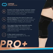 Copper Compression PRO+ Powerknit Performance Knee Sleeve: Compression for Stability, Pain Relief, Arthritis & Tendinitis S/M