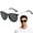 Black, variant on Polarized UV400 Sunglasses for Men Women, Transparent Tortoise Frame Amber Lenses Category 2 TAC Sunglasses