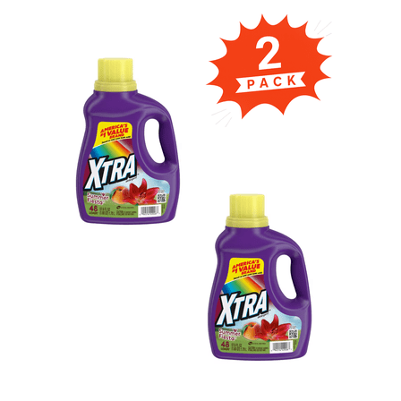 Xtra Summer Fiesta Liquid Laundry Detergent (Pack 2) - 96 Loads, 115.2fl