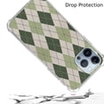thumbnail image 3 of Sage Green Argyle Case for iPhone 12 Pro Max,Aesthetic Art Design Pattern TPU Shock-proof Cover Case, 3 of 6