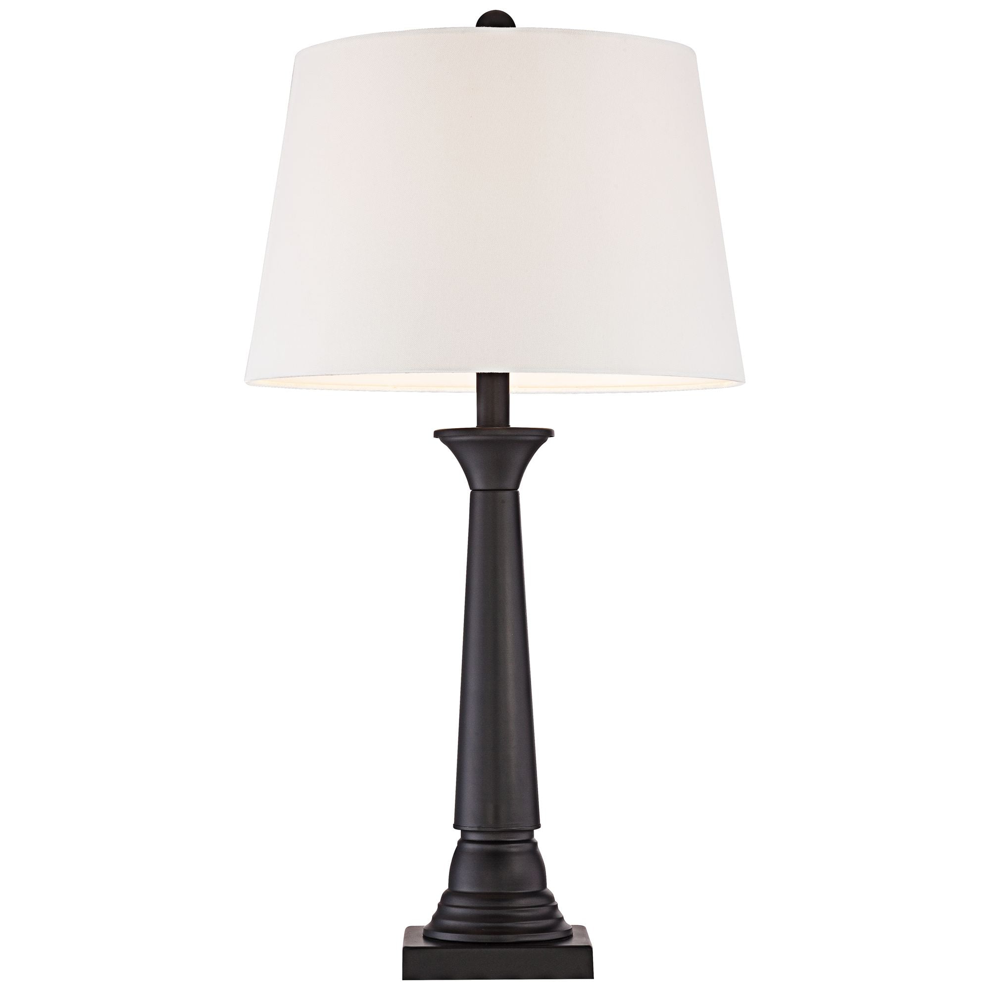 360 Lighting Dolbey Rustic Farmhouse Table Lamps 28" Tall Set of 2 Bronze Off White Drum Shade for Bedroom Living Room Bedside Nightstand Office House