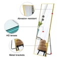 thumbnail image 3 of 63''x19''Square Shaped Full Length Mirror, Full Body Floor Mirror Standing Hanging or Leaning Wall, Arch Wall Mirror with Stand Metal Support for Bedroom Cloakroom, Golden, 3 of 7