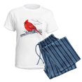 thumbnail image 5 of CafePress - Cardinal Painting Women's Light Pajamas - Women's Short Sleeve Print T-Shirt and Pants Light Cotton Pajama Set, 5 of 7