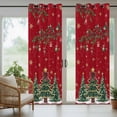 thumbnail image 5 of Outdoor Curtains for Patio Waterproof, Christmas Tree Outdoor Privacy Panels Grommet, Red Winter Xmas Ball Berry Snowflakes Blackout Outside Curtains for Porch/Cabana 54"x108", 2 Panels, 5 of 8