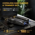 thumbnail image 5 of SUPRENT Cortapelos inalámbricos para hombres – Juego de cortapelos y recortadores profesionales, kit de corte de pelo inalámbrico para familia, juego de cortapelos y barba recargable para hombres con, 5 of 5