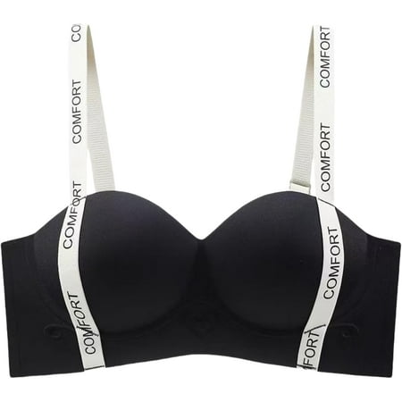 Women s Push Up Bra  No Underwire  Comfortable Wireless  Padded Plunge
