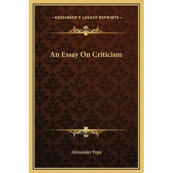 An Essay On Criticism (Hardcover)