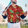 thumbnail image 6 of Daiia X-mas and New Year Mens Baseball Jersey Button Down Shirts Short Sleeve Sports Uniforms-XX-Large, 6 of 9