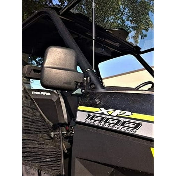Folding Side View Mirror Set for Polaris Ranger 1000XP 2018 (Will Work With Factory Doors Installed from 2018-2022, 2023  doors limit passenger visibility)