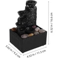 thumbnail image 2 of Indoor Tabletop Water Fountain With LED Lights Serene Waterfall Decoration For Home And Office For, 2 of 9