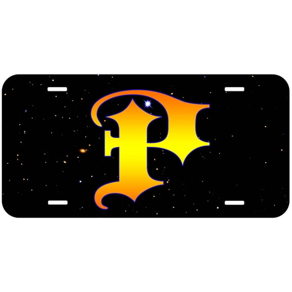 Letter P Novelty Car Auto License Plate