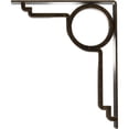 thumbnail image 4 of Ekena Millwork 2"W x 12"D x 15"H Maria Wrought Iron Bracket, (Triple center brace), Antiqued Pale Gold, 4 of 8