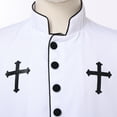 thumbnail image 5 of BLESSUME Mens Priest Cassock Pastor Robe Church Robe Clergy Roman Cassock Belt, 5 of 9