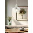 thumbnail image 7 of Kira Home Lucy 16" Modern Pendant Light + Clear Glass Vase Shade, Adjustable Hanging Height, Brushed Nickel Finish, 7 of 7