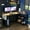 Oak Ash, variant on L-Shaped Computer Desk with Power Outlets & LED Light, 49.6" Reversible Corner Computer Desk with Storage Shelves & Monitor Stand, Home Office Desk, Gaming Desk, Writing Desk Table for Home Office